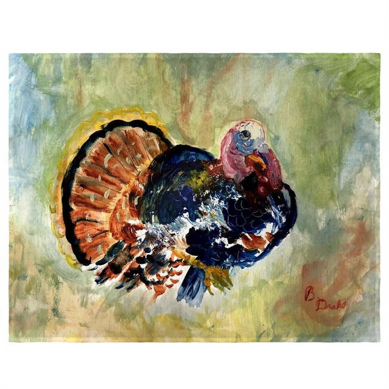 Picture of Betsydrake PM1165 14 x 18 in. Colorful Turkey Place Mat - Set of 4