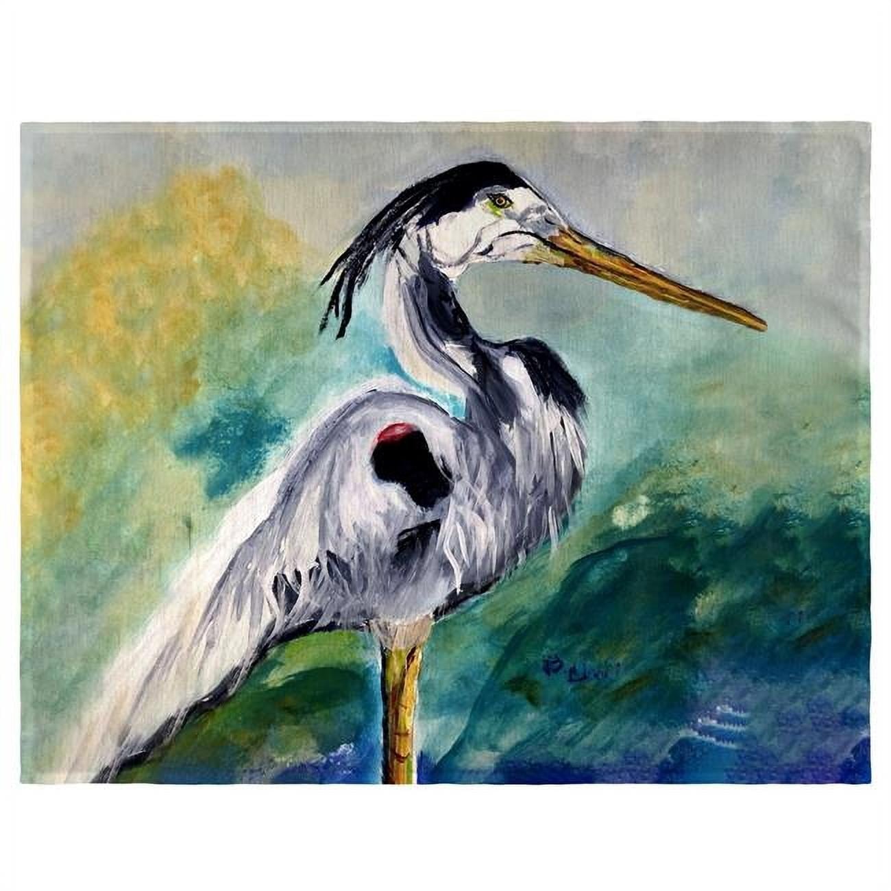 Picture of Betsydrake PM1171 14 x 18 in. Betsys Blue Heron Place Mat - Set of 4