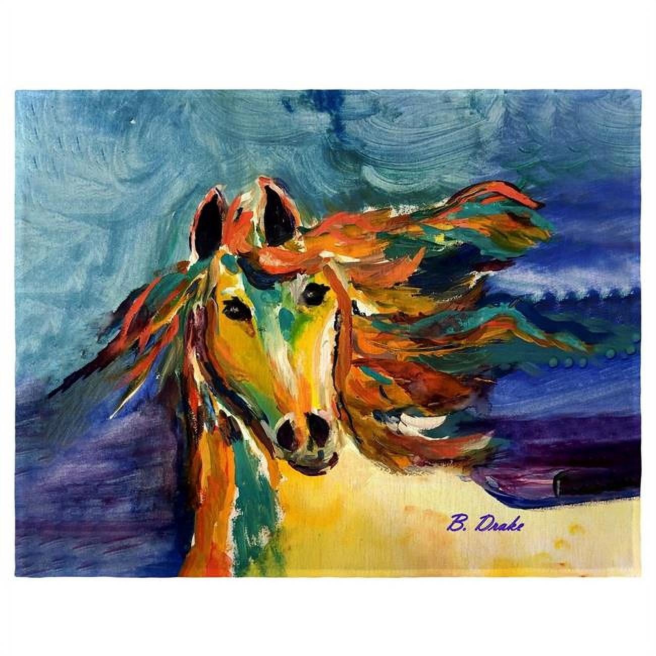 Picture of Betsydrake PM1173 14 x 18 in. Colorful Horse Place Mat - Set of 4