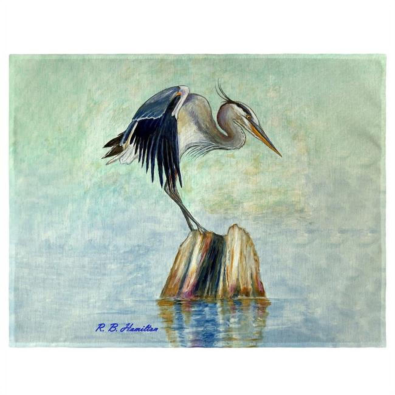 Picture of Betsydrake PM1175 14 x 18 in. Balancing Heron Place Mat - Set of 4