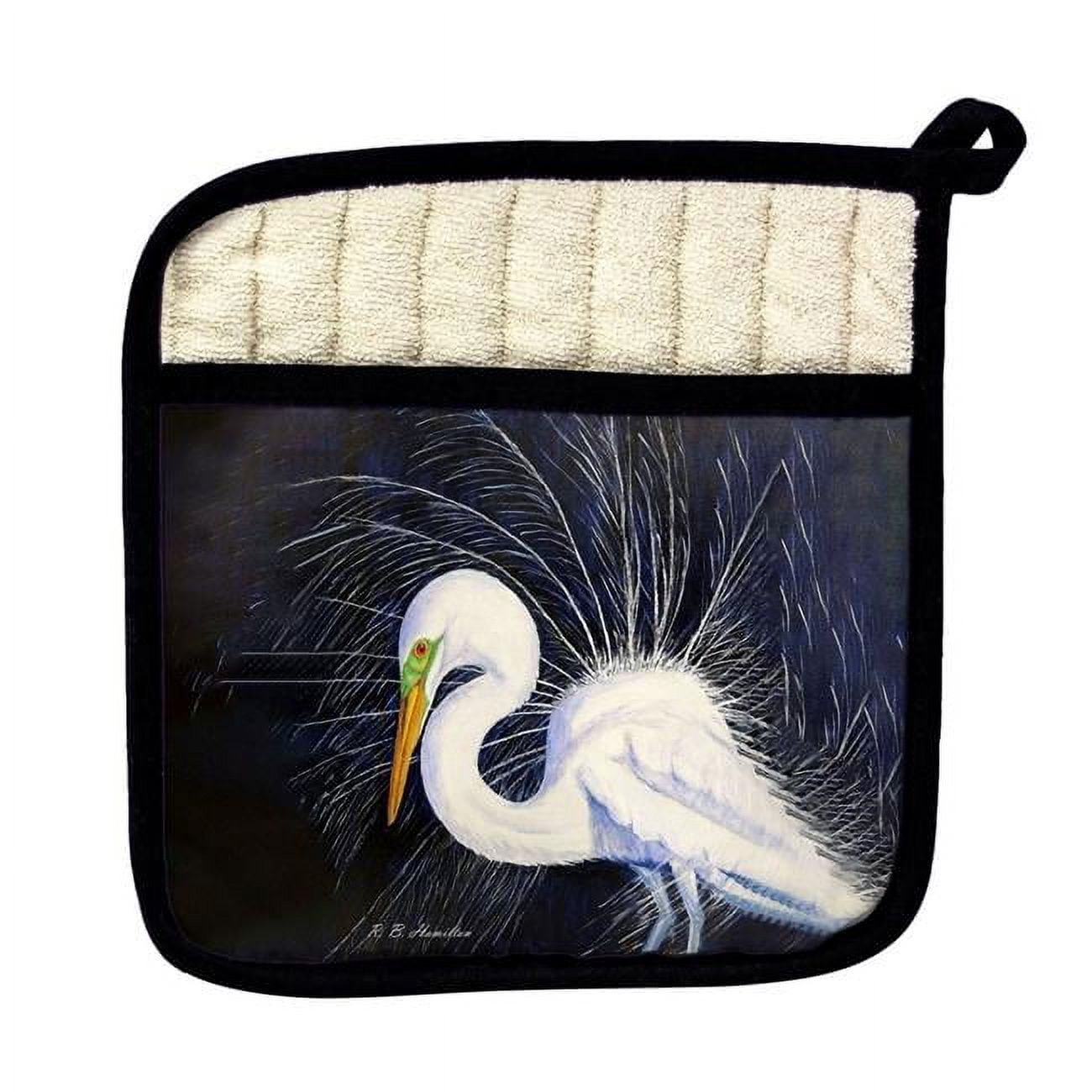 Picture of Betsydrake PT1155 Breeding Egret Pot Holder