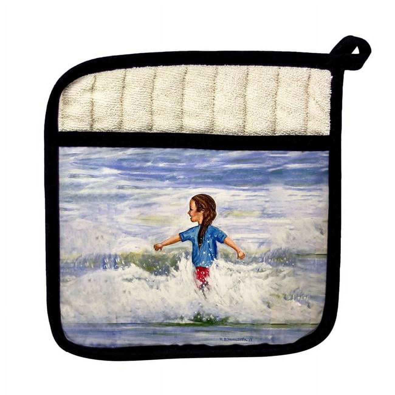 Picture of Betsydrake PT1156 Girl in Surf Pot Holder
