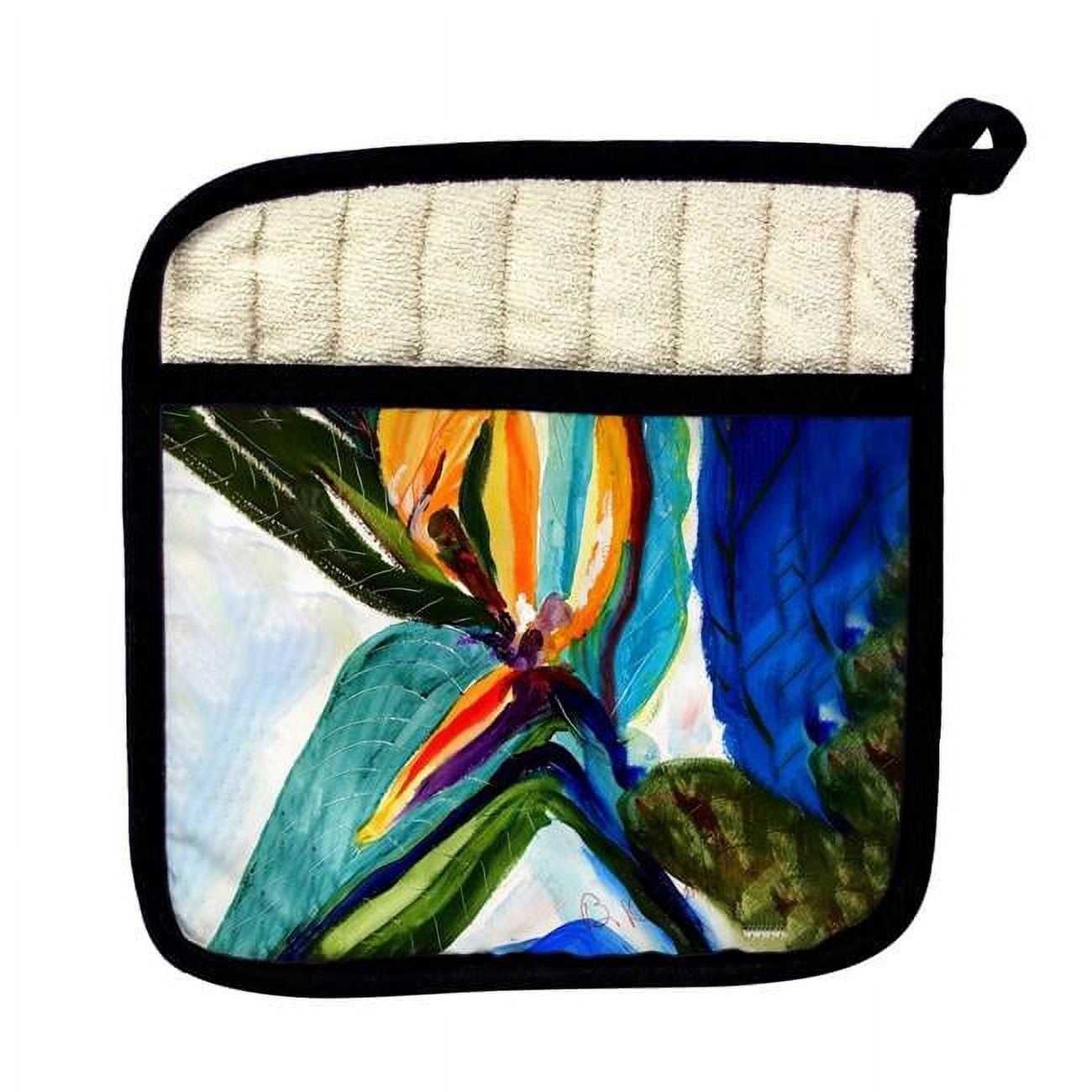 Picture of Betsydrake PT1161 Teal Paradise Pot Holder
