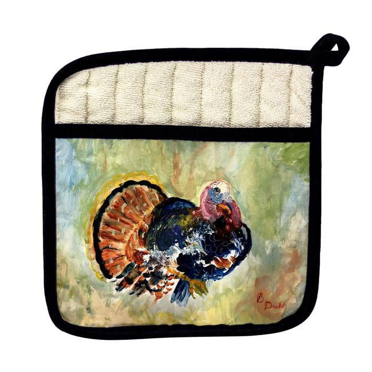 Picture of Betsydrake PT1165 Colorful Turkey Pot Holder