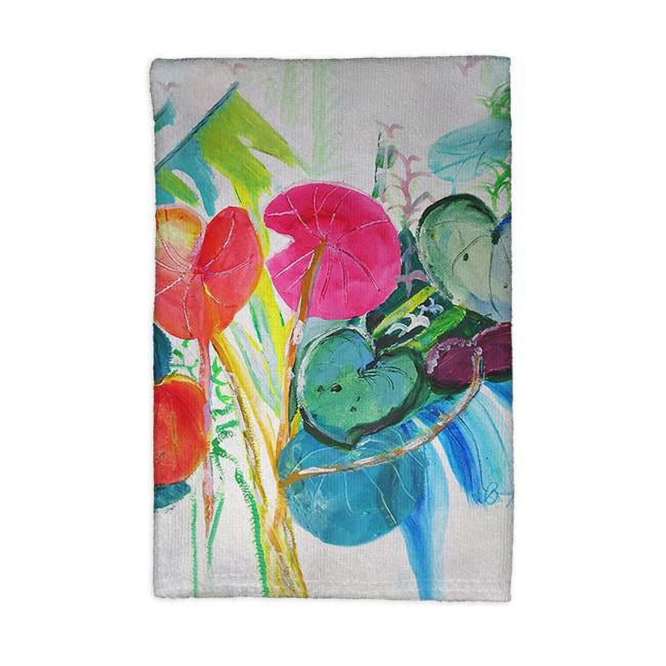 Picture of Betsydrake KT1130 16 x 25 in. Cyclamen Plant Kitchen Towel