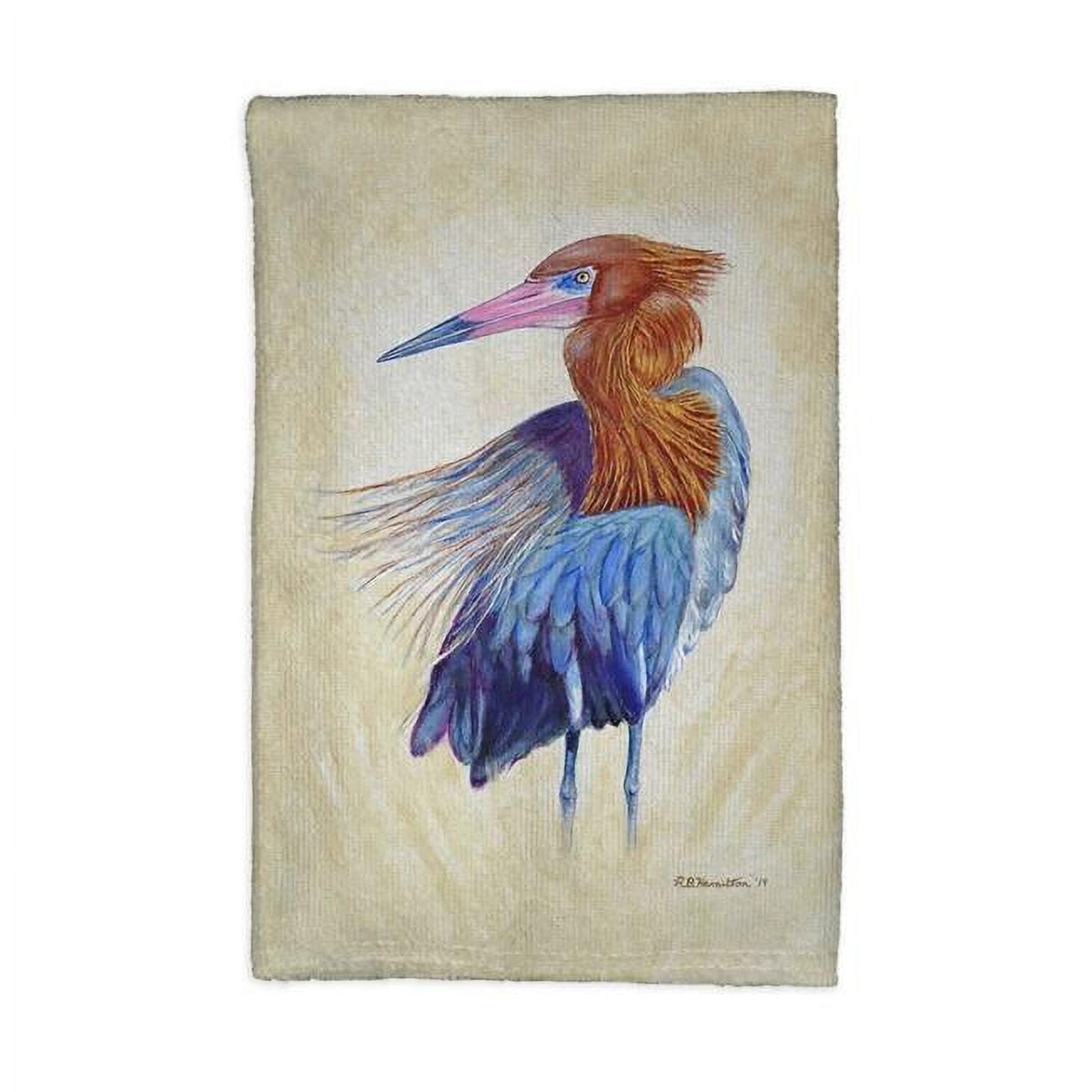Picture of Betsydrake KT1133 16 x 25 in. Reddish Egret Portrait Kitchen Towel