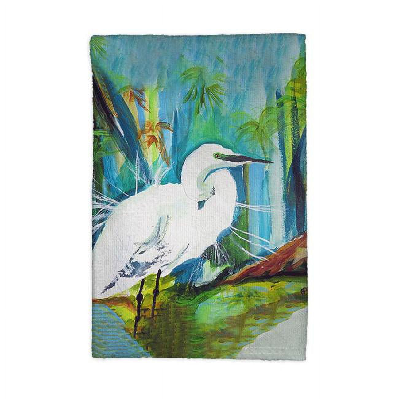Picture of Betsydrake KT1138 16 x 25 in. Acrylic Egret Kitchen Towel