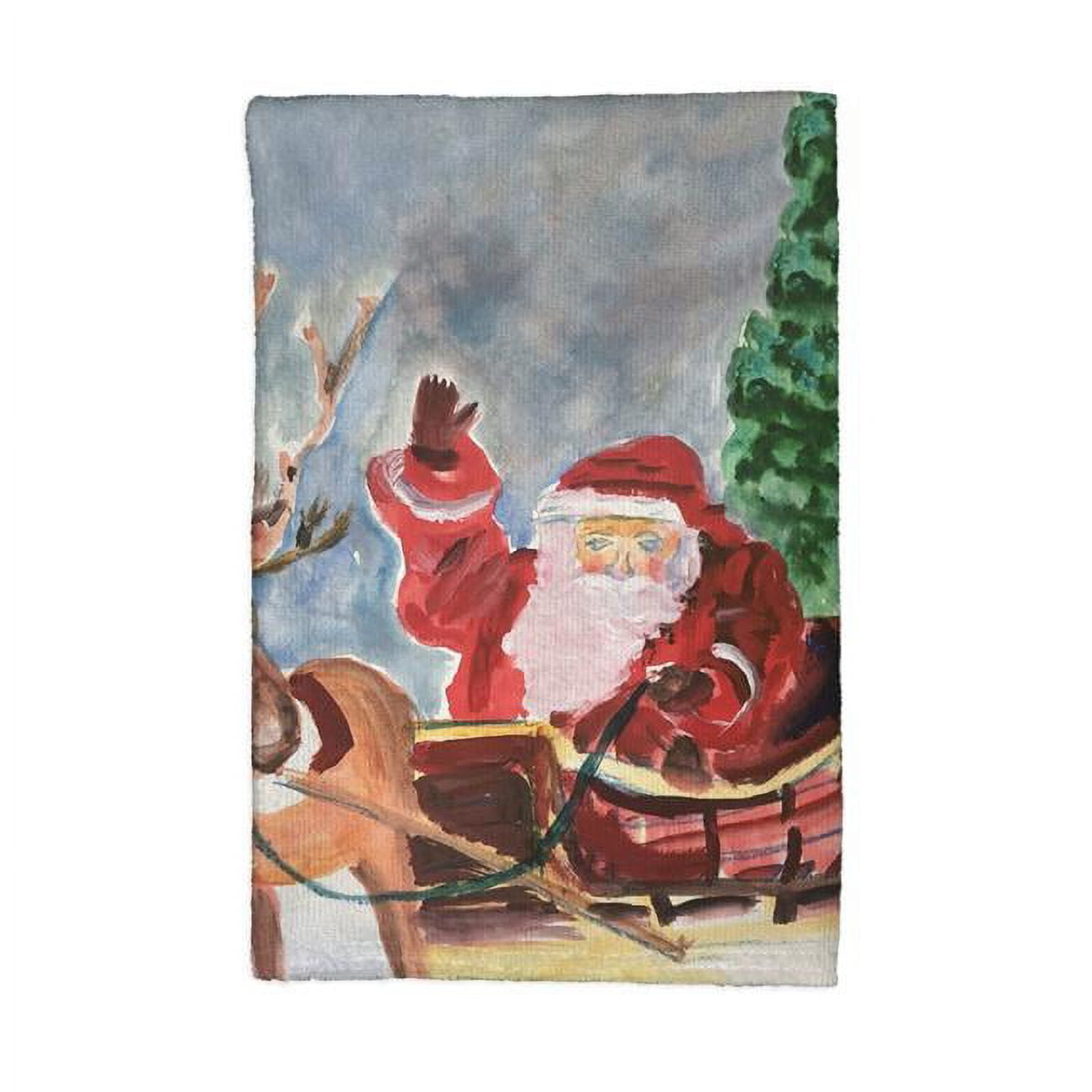 Picture of Betsydrake KT1225 16 x 25 in. Reindeer & Santa Kitchen Towel