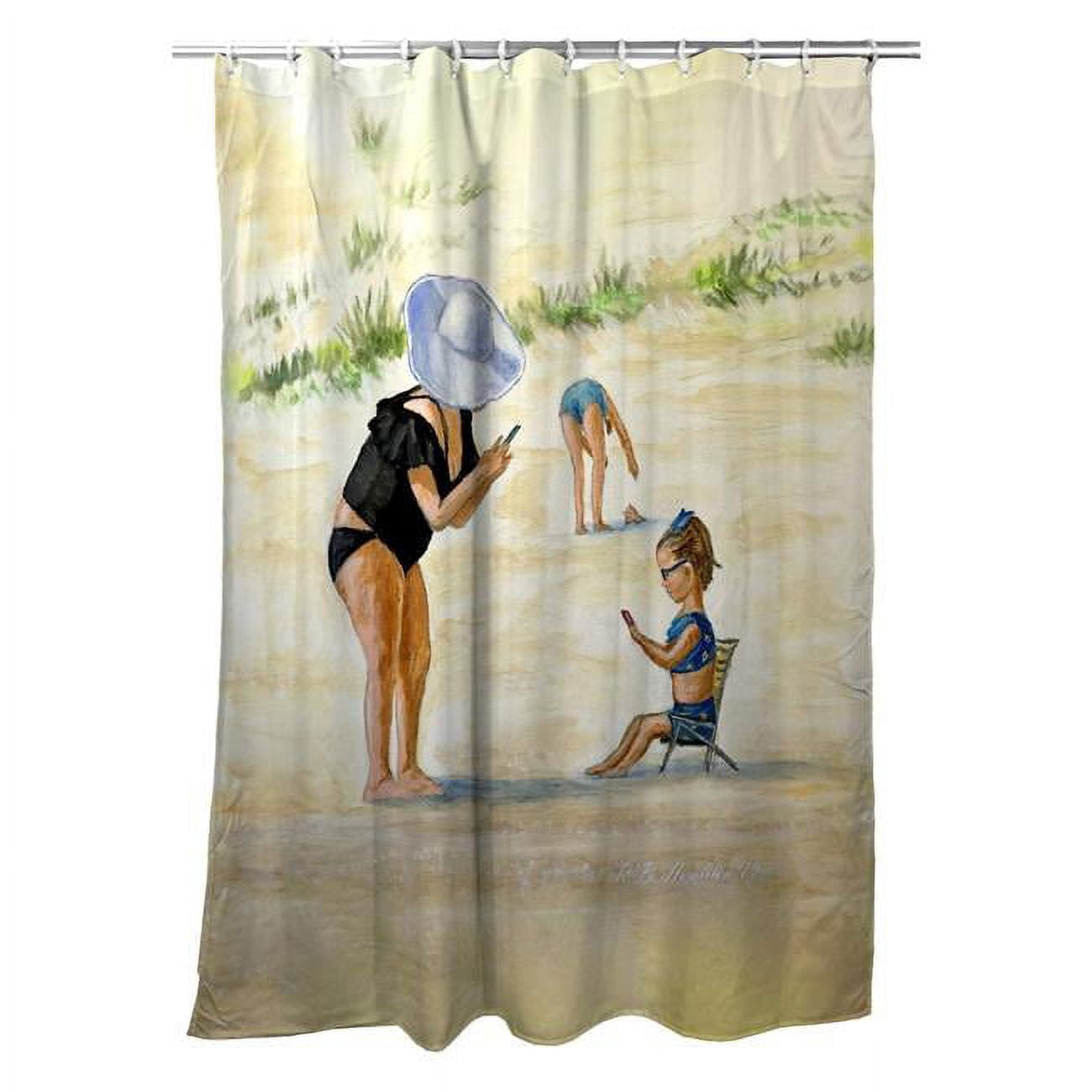 Picture of Betsydrake SH1160 71 x 74 in. Smile for Grandma Shower Curtain