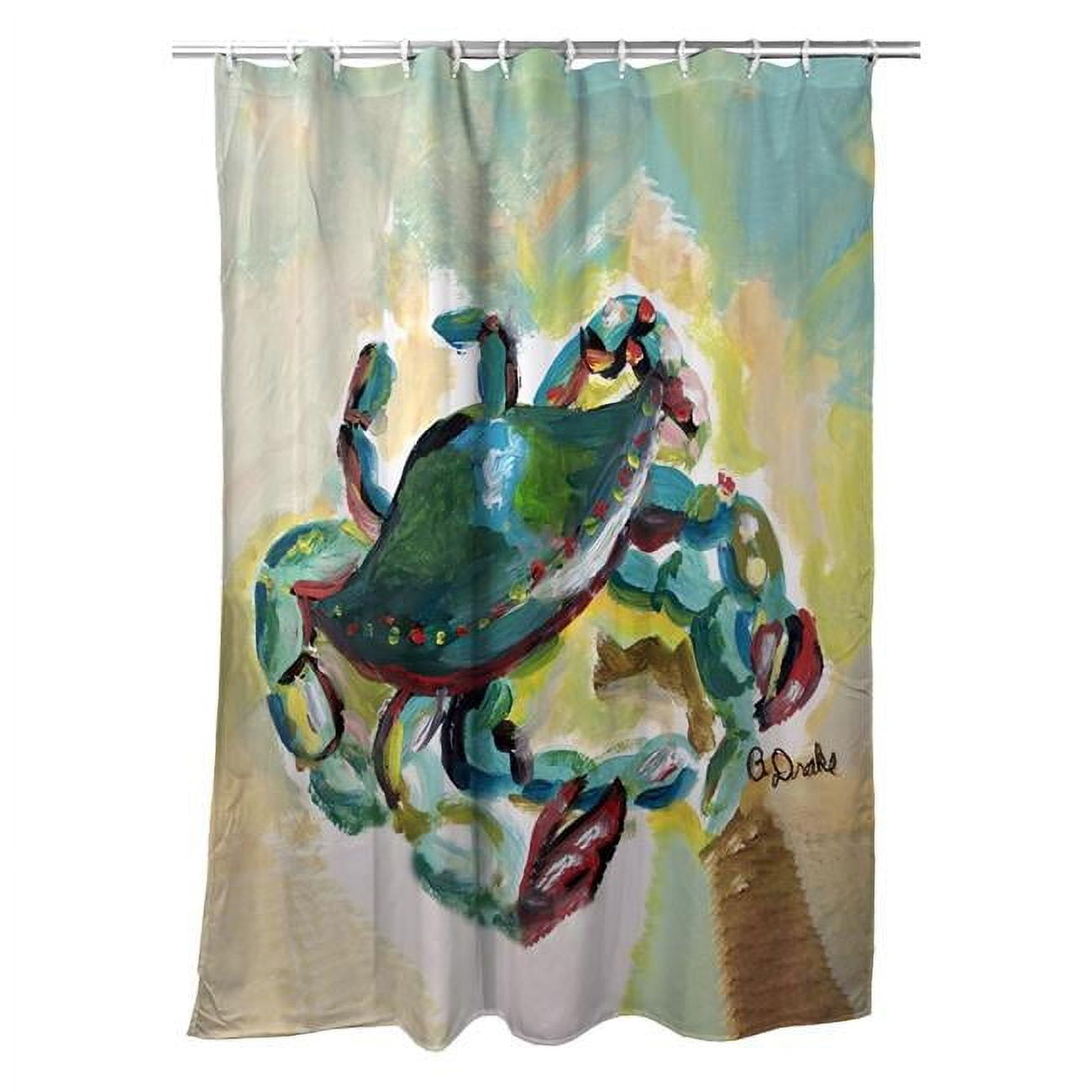 71 x 74 in. Colorful Crab Shower Curtain