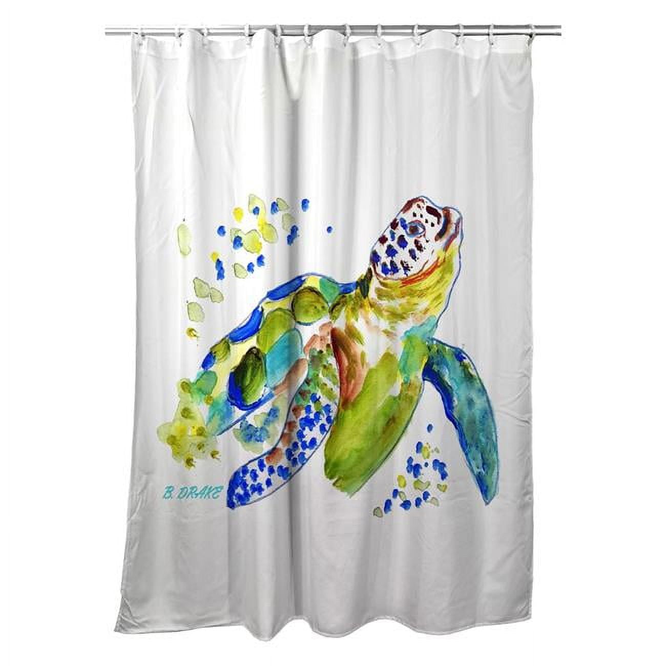 Picture of Betsydrake SH1170 71 x 74 in. Baby Sea Turtle Shower Curtain