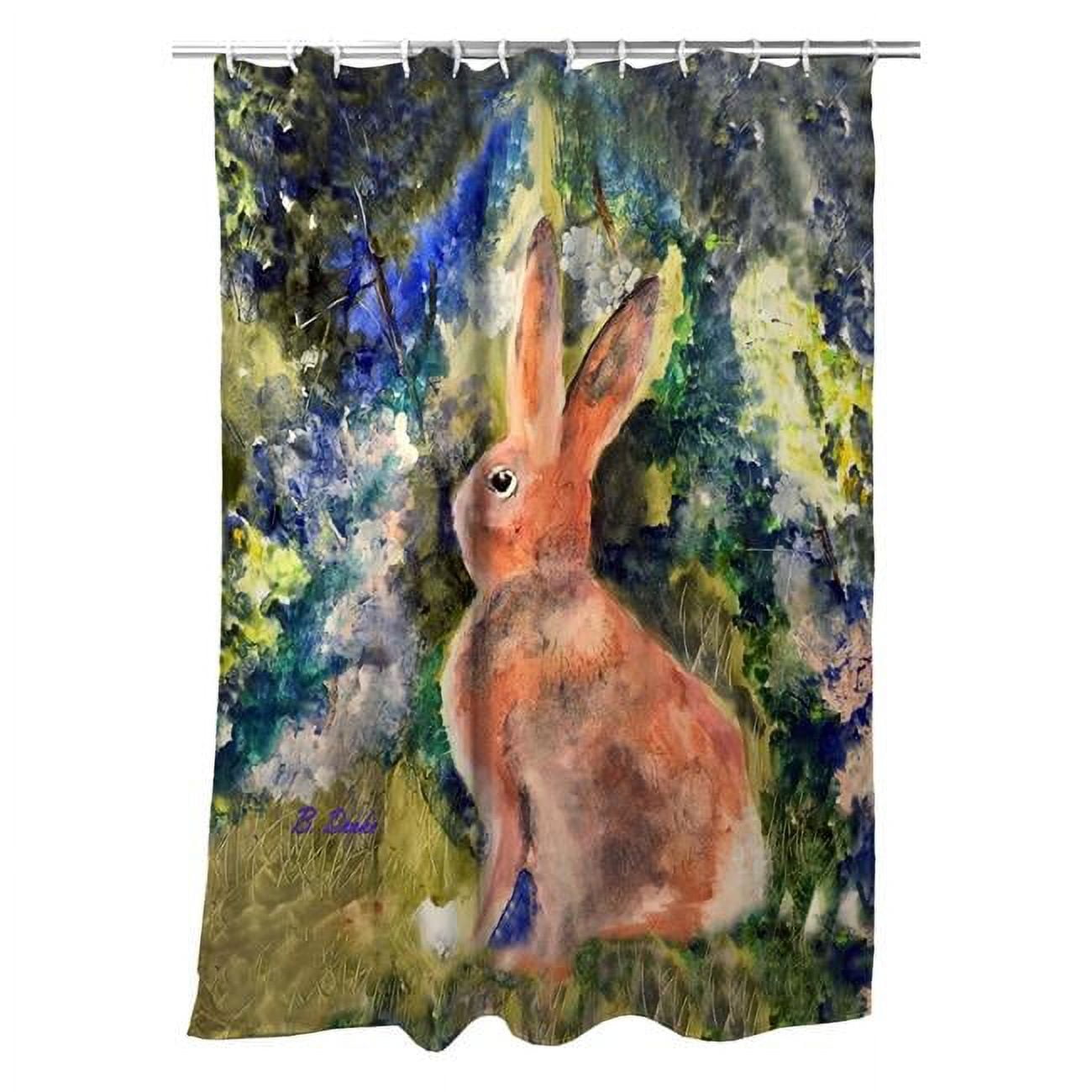 Picture of Betsydrake SH1174 71 x 74 in. Cotton Tail Shower Curtain