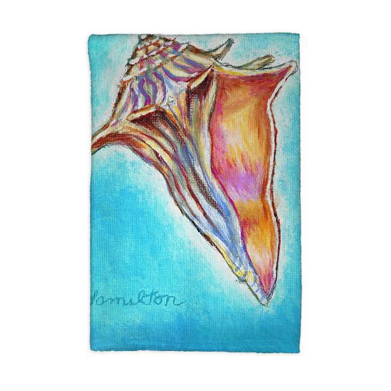 Picture of Betsydrake KT1221 16 x 25 in. Conch in Aqua Kitchen Towel