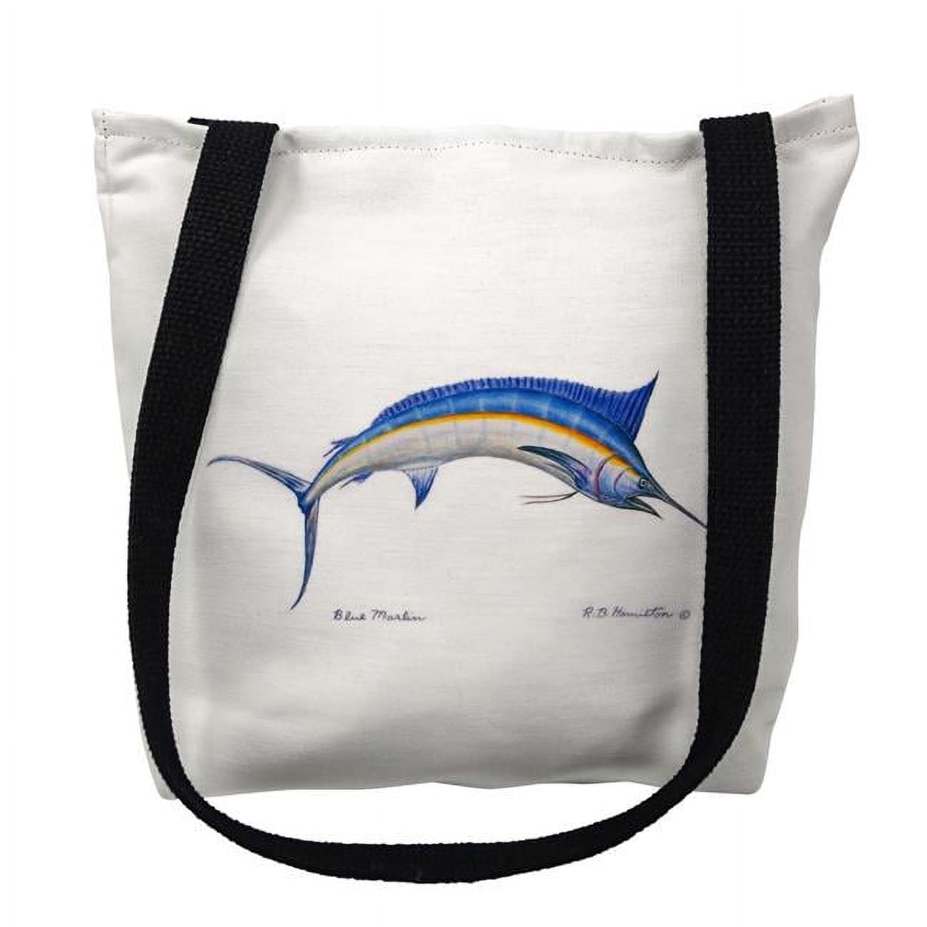 13 x 13 in. Blue Marlin Tote Bag - Small