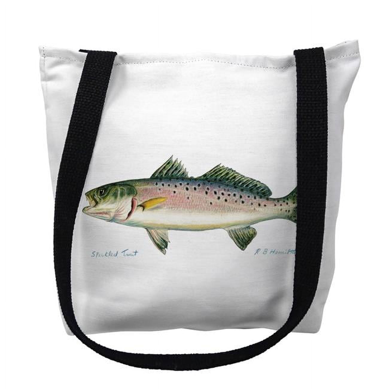 13 x 13 in. Speckled Trout Left Tote Bag - Small