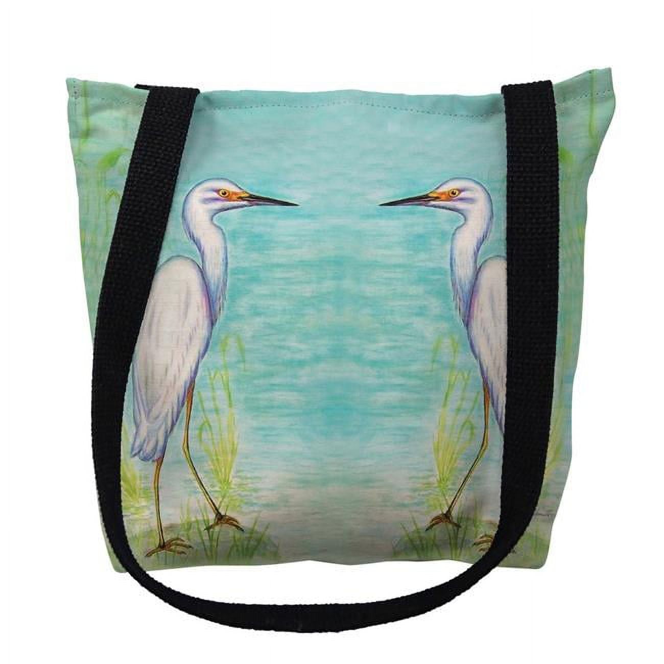 13 x 13 in. Snowy Egret Tote Bag - Small