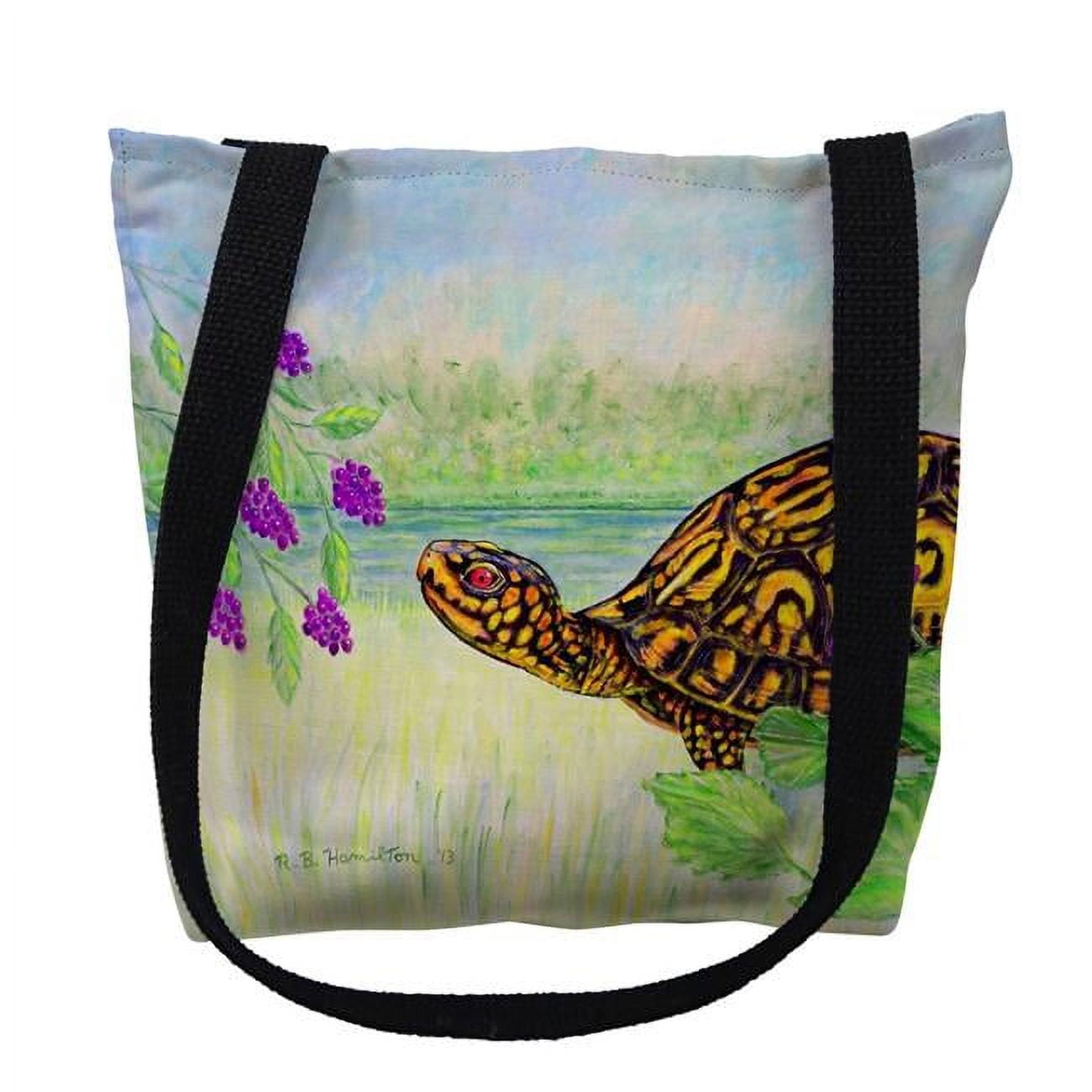 13 x 13 in. Turtle & Berries Tote Bag - Small