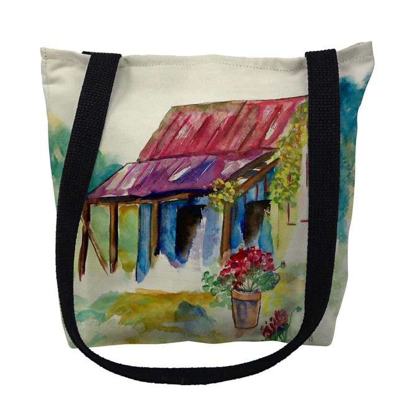 13 x 13 in. Barn & Geranium Tote Bag - Small