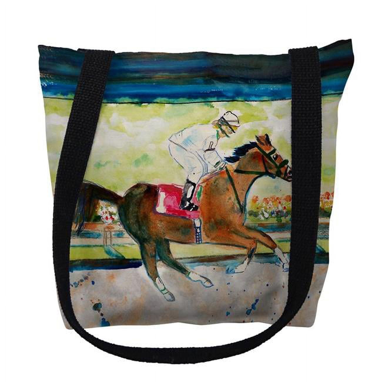 13 x 13 in. Racing Horse Tote Bag - Small