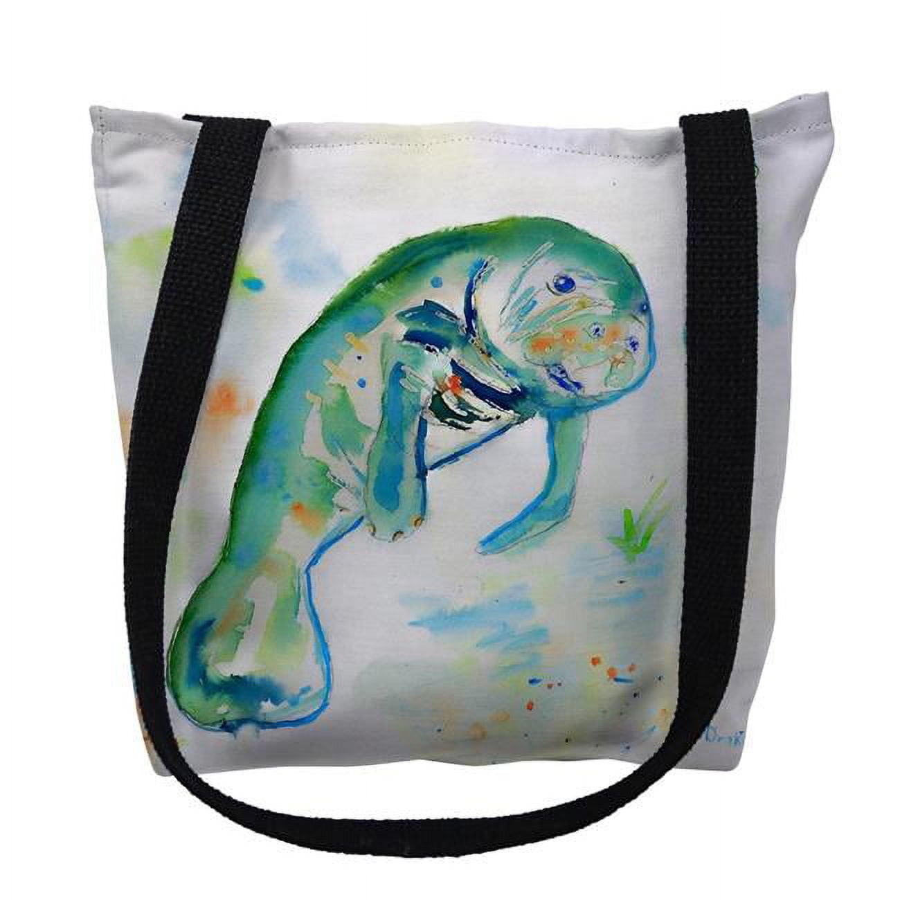 13 x 13 in. Betsys Manatee Tote Bag - Small