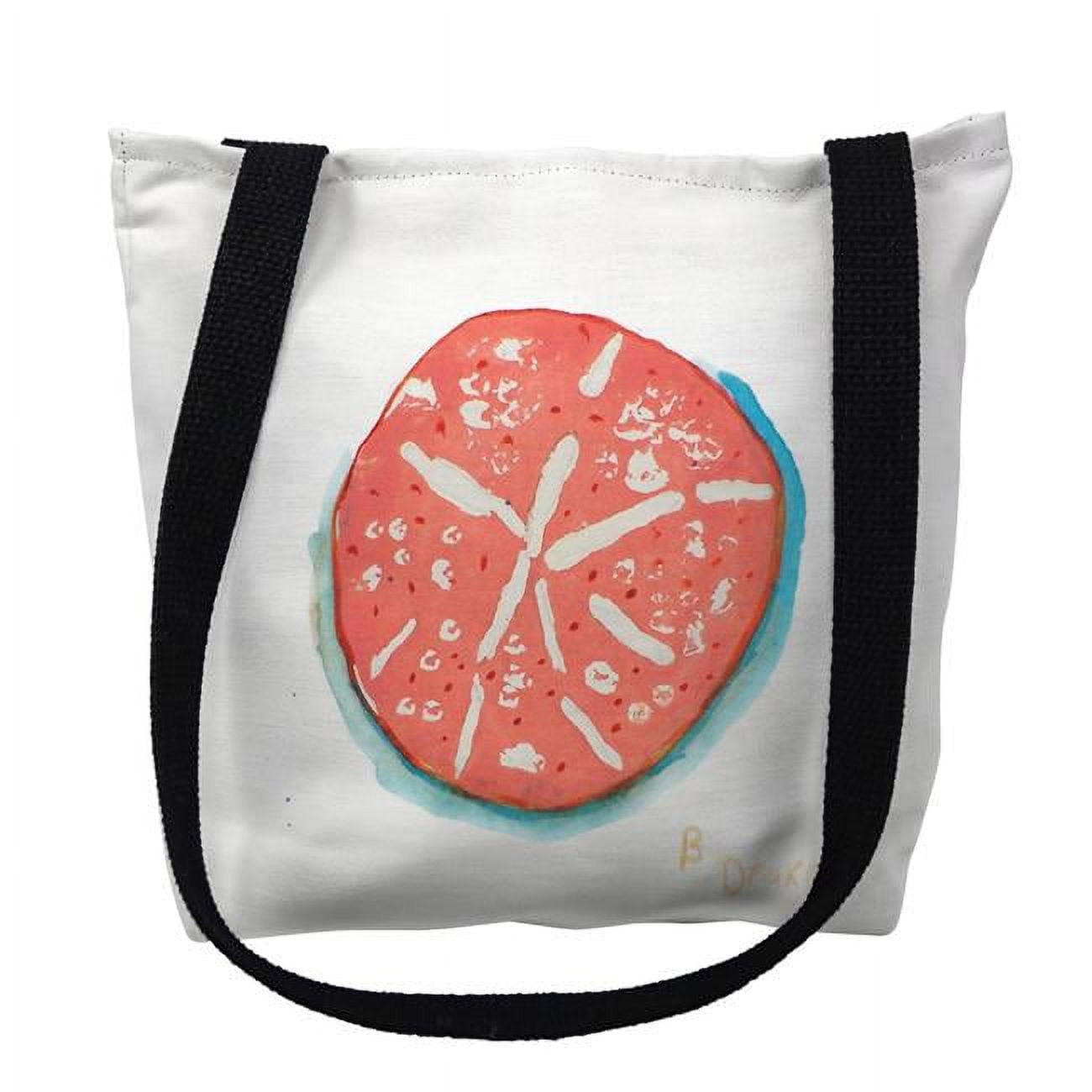 13 x 13 in. Coral Sand Dollar Tote Bag - Small
