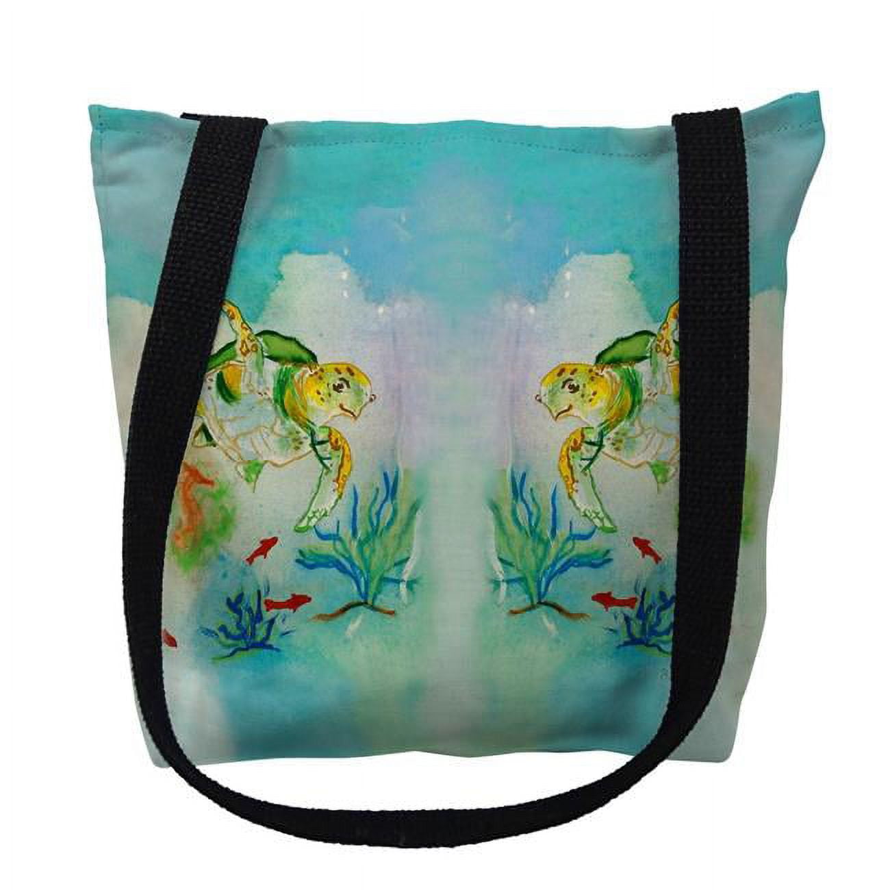 13 x 13 in. Betsys Sea Turtle Tote Bag - Small