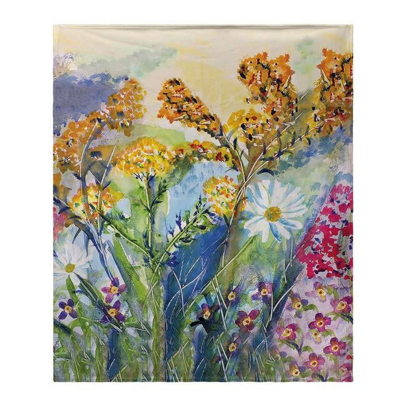 Picture of Betsydrake BK166 50 x 60 in. Wildflowers Fleece Blanket