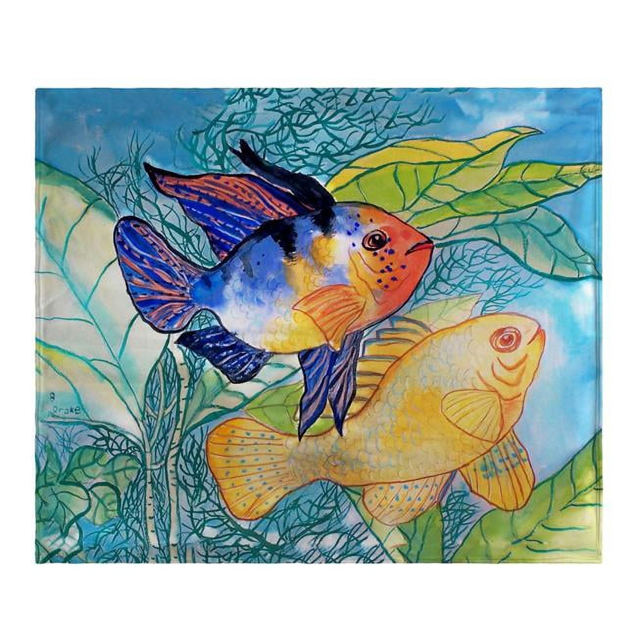 Picture of Betsydrake BK300 50 x 60 in. Betsys Two Fish Fleece Blanket