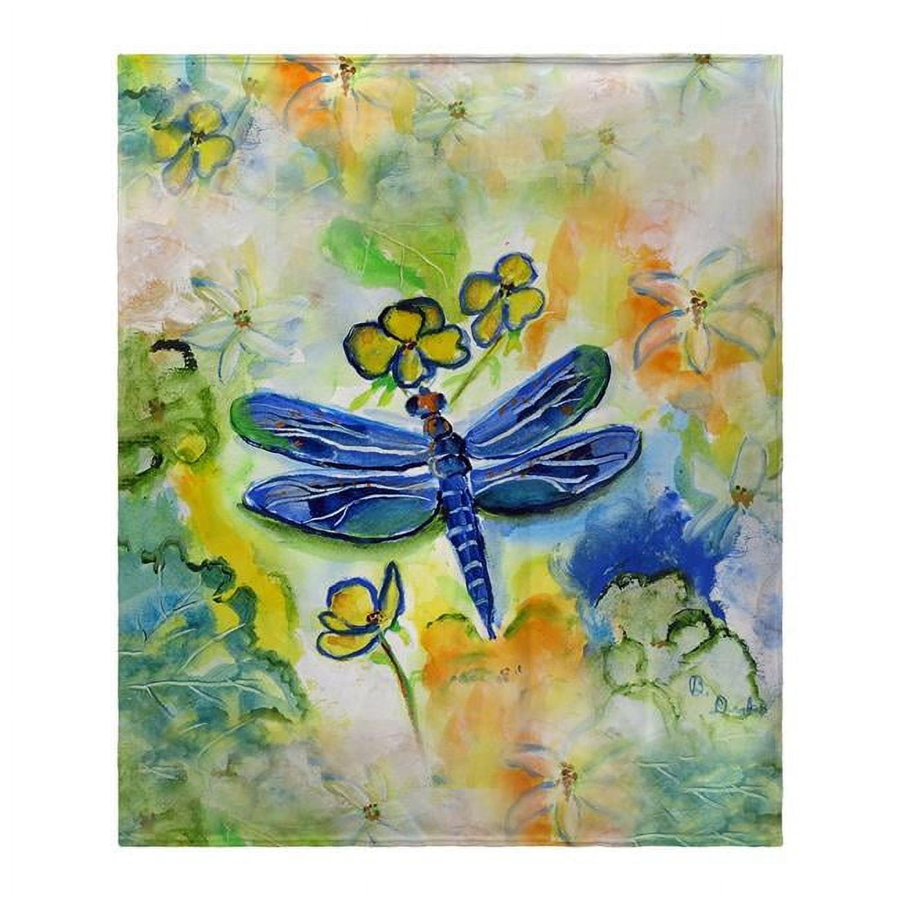 Picture of Betsydrake BK817 50 x 60 in. Dragonflys Garden Fleece Blanket