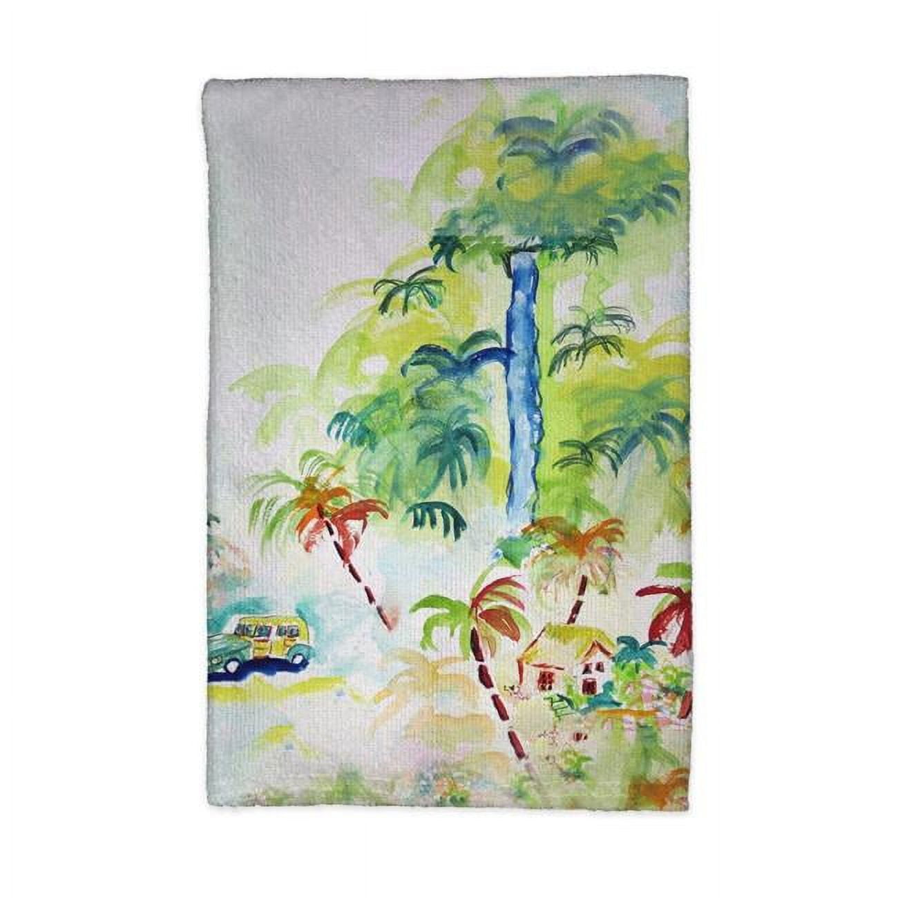 Picture of Betsydrake KT821 16 x 25 in. Colorful Palms Kitchen Towel