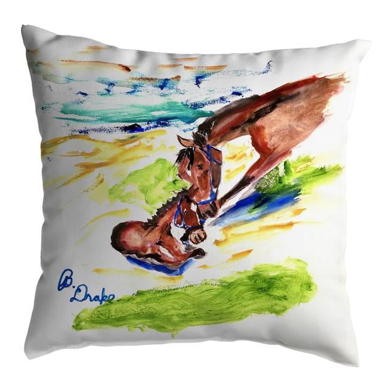 12 x 12 in. Mothering Horse Non-Corded Pillow - Small