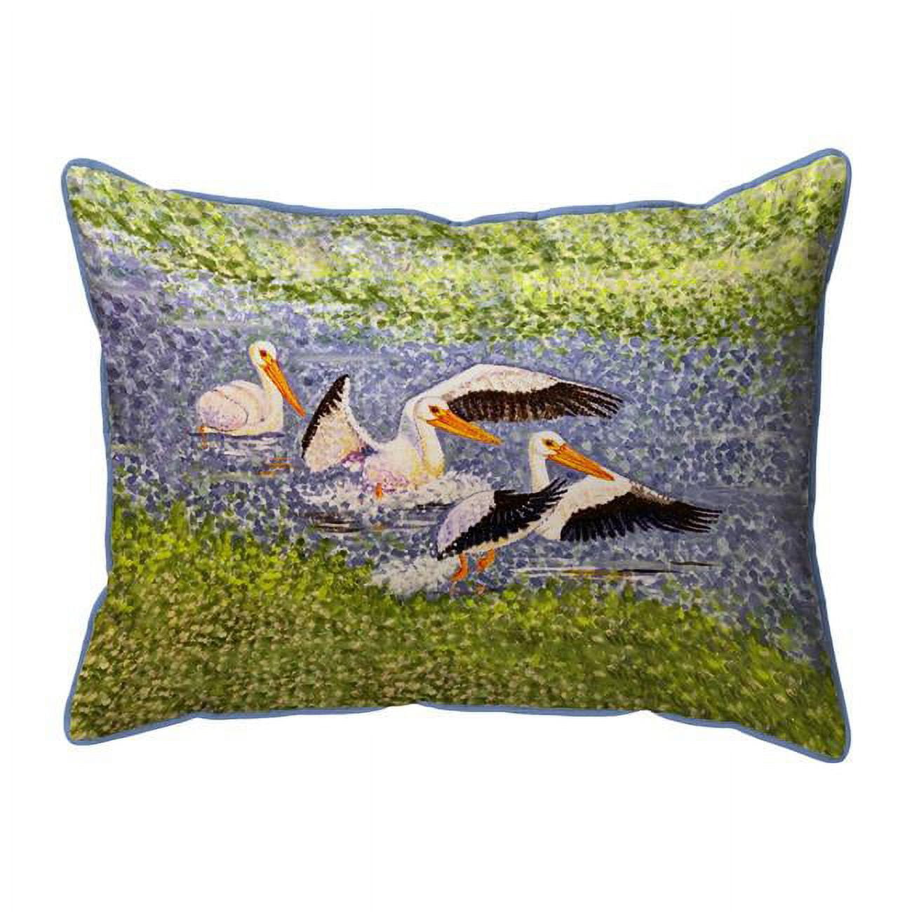 ZP1402 20 x 24 in. White Pelican Wings Zippered Pillow - Extra Large