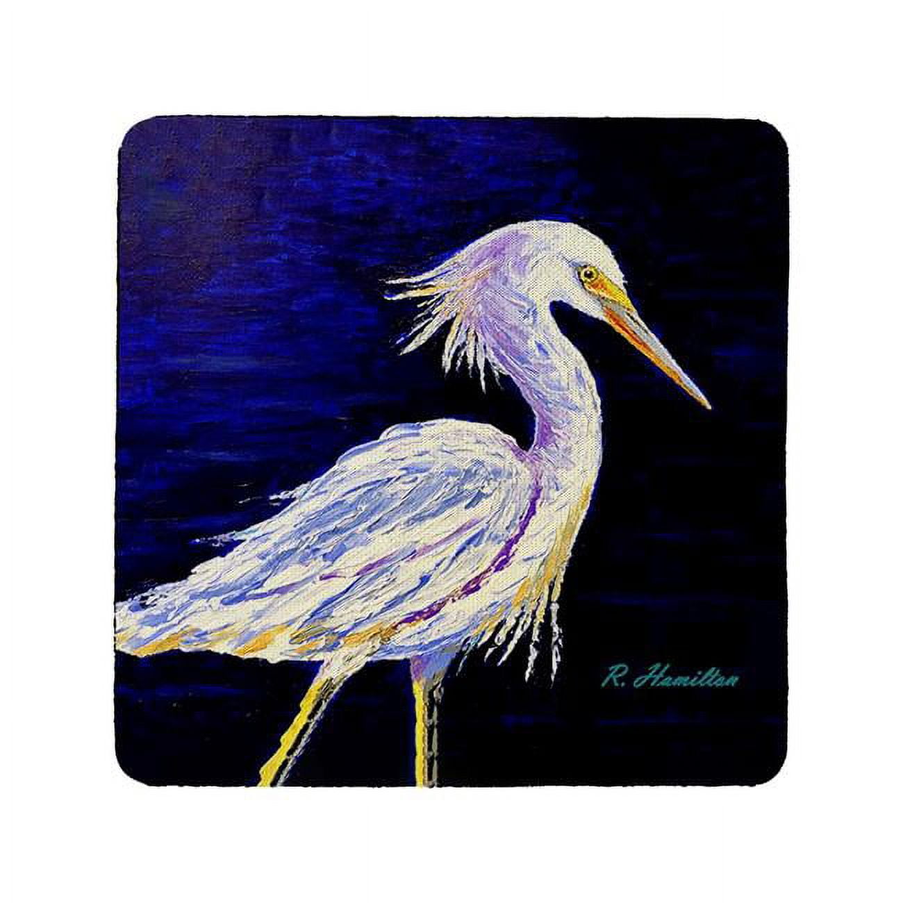 Picture of Betsy Drake CT1388 Palette Snowy Egret Coaster - Set of 4