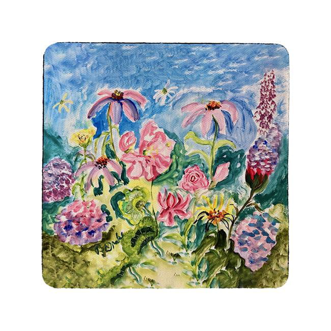 Picture of Betsy Drake CT1392 Pink Garden II Coaster - Set of 4