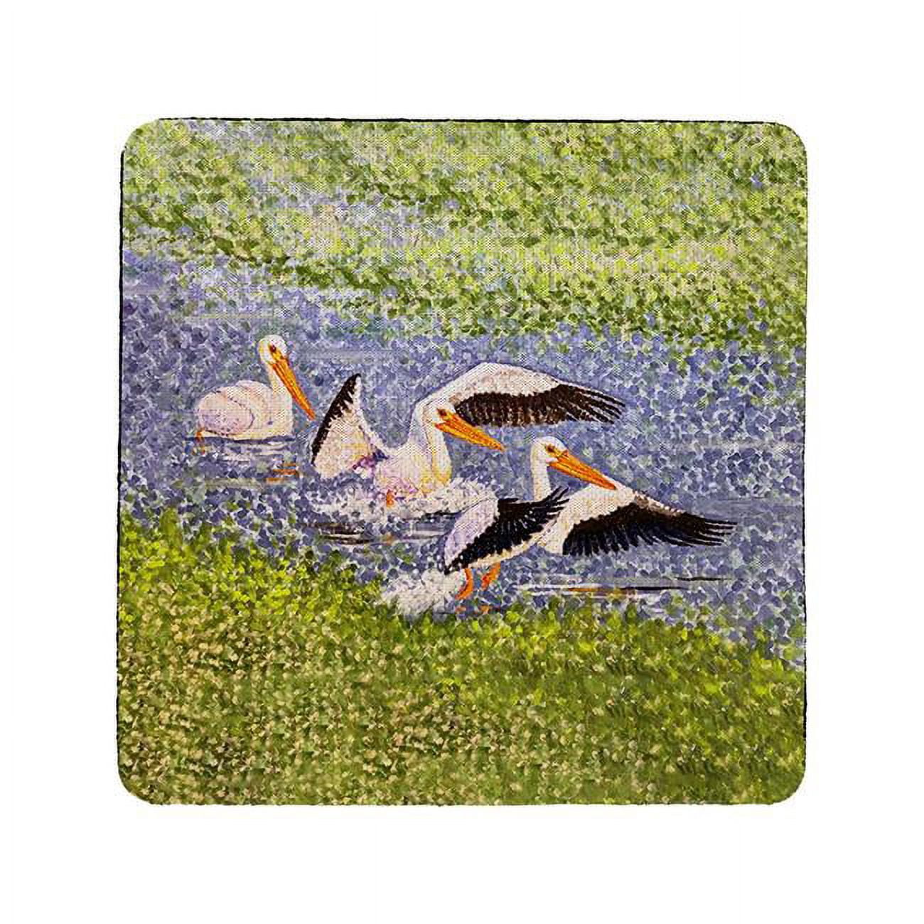 Picture of Betsy Drake CT1402 White Pelican Wings Coaster - Set of 4