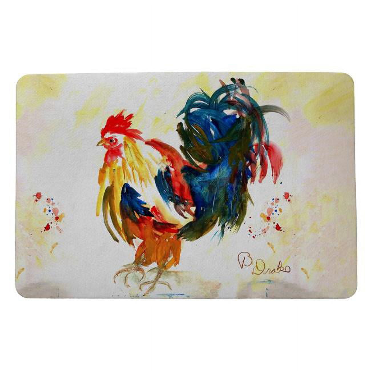 18 x 26 in. Colorful Rooster Door Mat