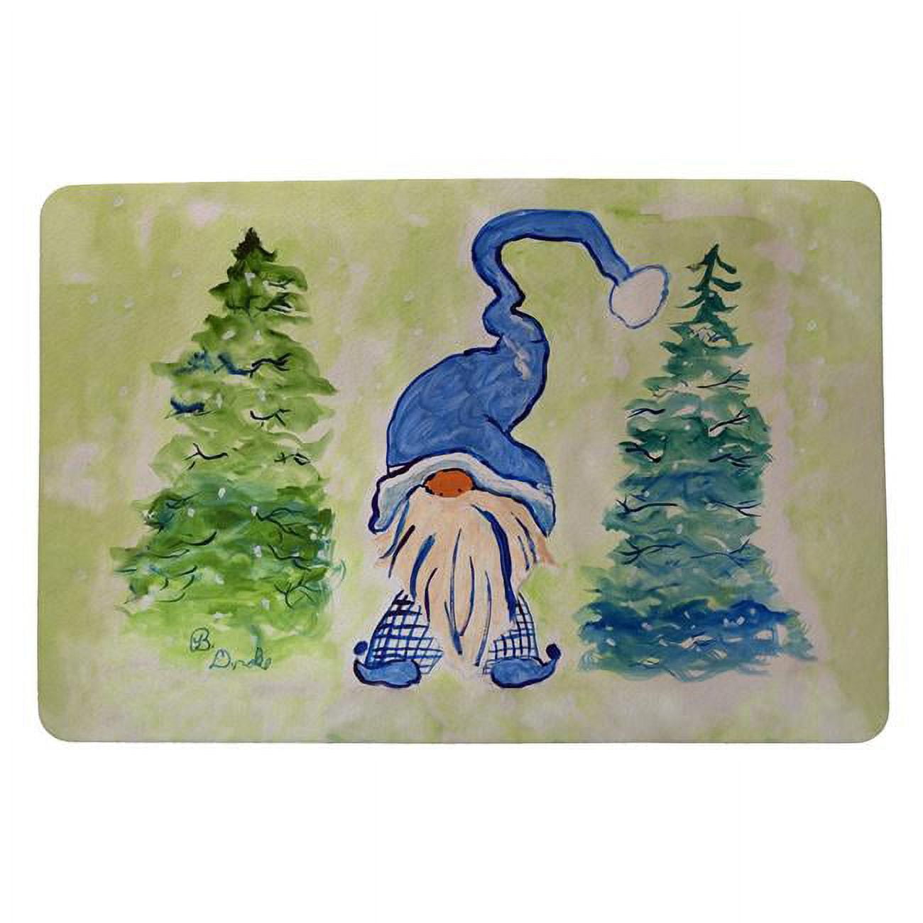 DM1383 18 x 26 in. Gnome & Christmas Trees Door Mat