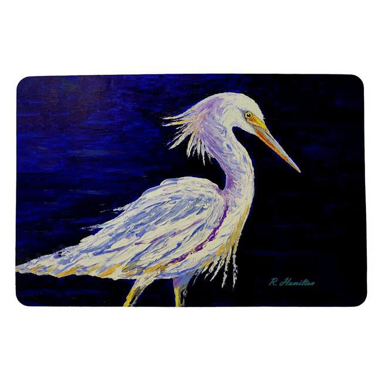 18 x 26 in. Palette Snowy Egret Door Mat