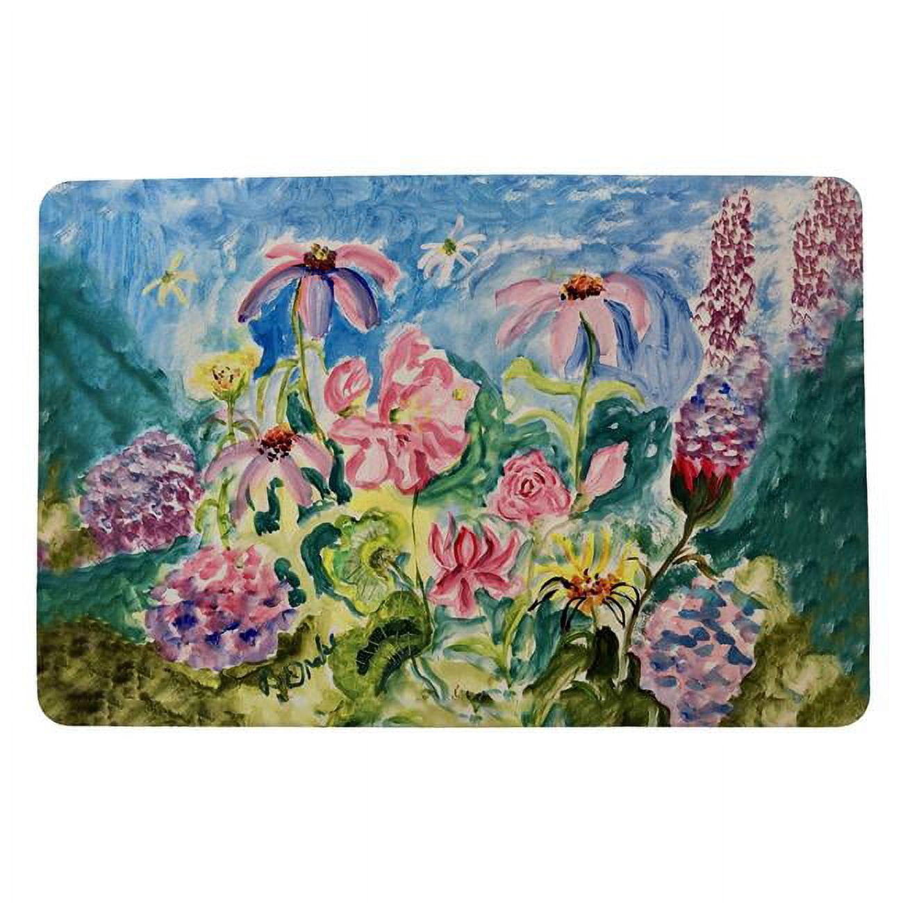 18 x 26 in. Pink Garden II Door Mat