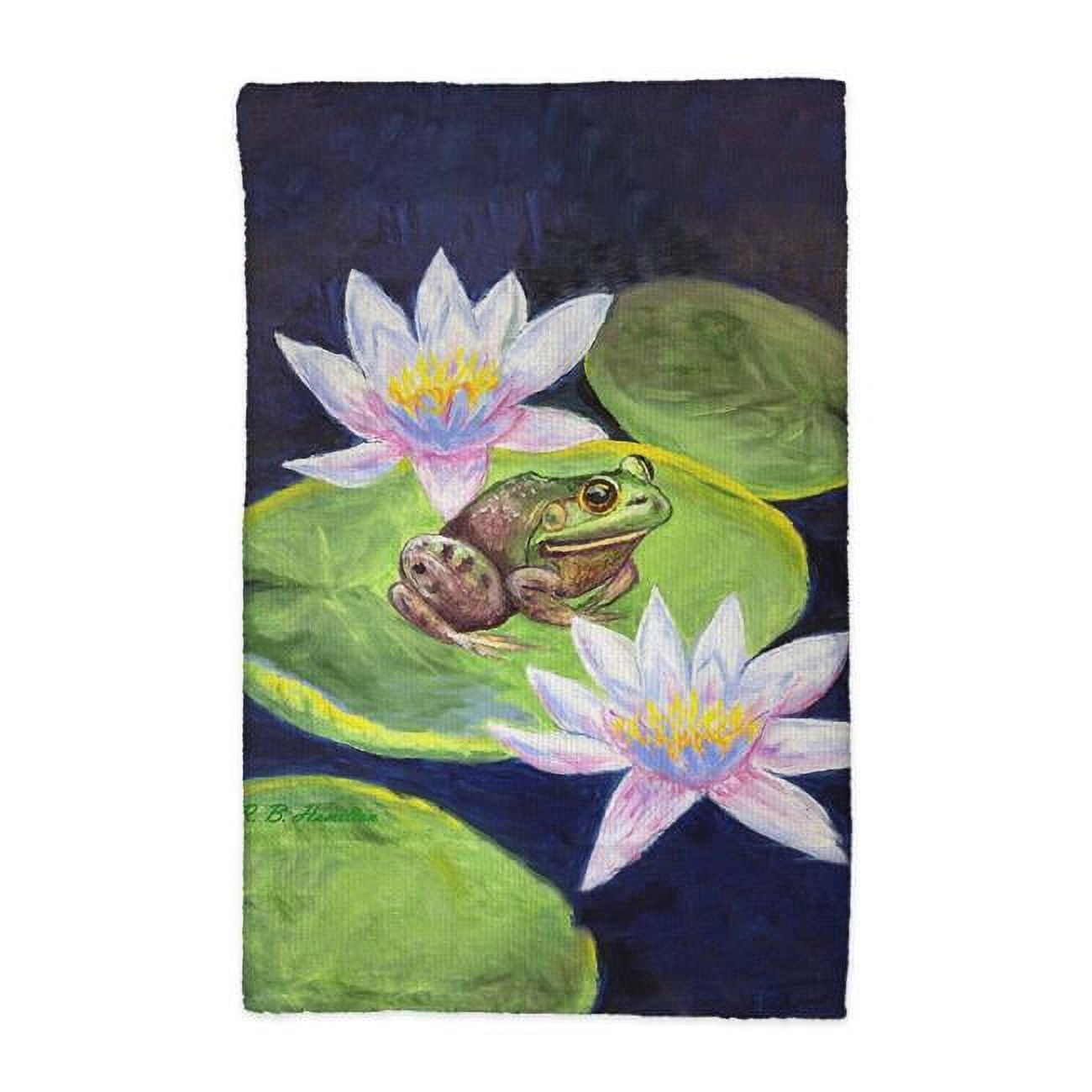 Picture of Betsy Drake KT1271 16 x 25 in. Frog & Lily Kitchen Towel