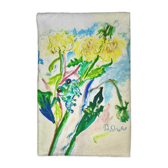 Picture of Betsy Drake KT1386 16 x 25 in. Frog & Flowers Kitchen Towel