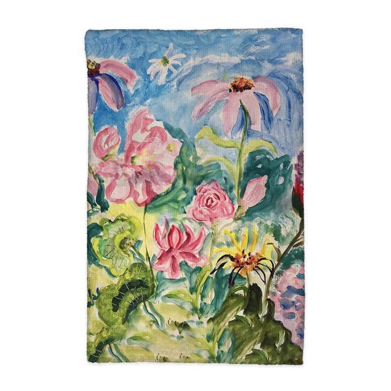 Picture of Betsy Drake KT1392 16 x 25 in. Pink Garden II Kitchen Towel