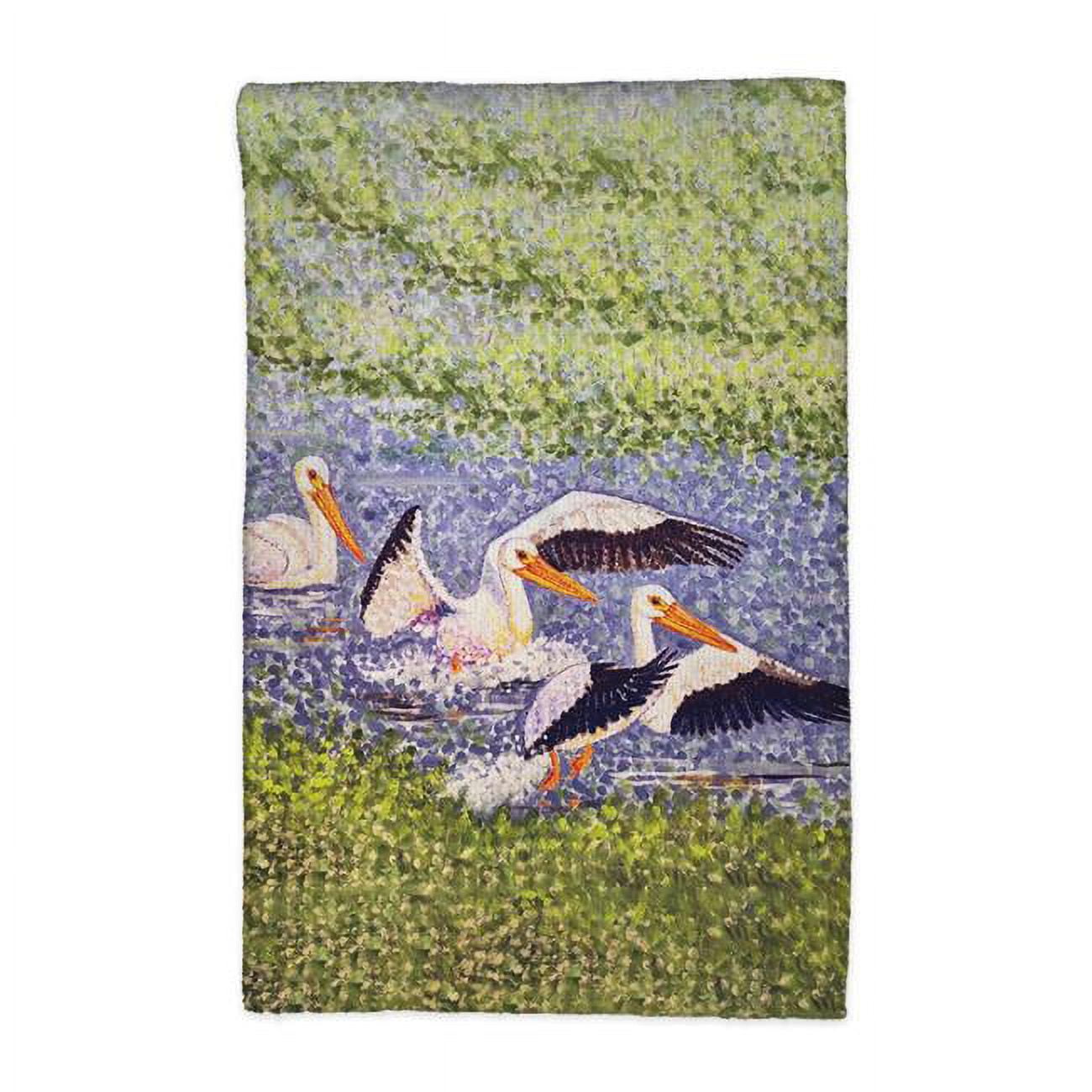 Picture of Betsy Drake KT1402 16 x 25 in. White Pelican Wings Kitchen Towel
