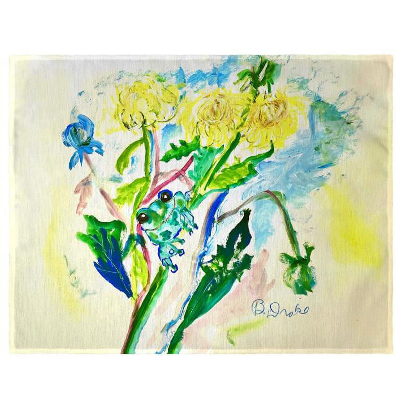 Picture of Betsy Drake PM1386 14 x 18 in. Frog & Flowers Place Mat - Set of 4