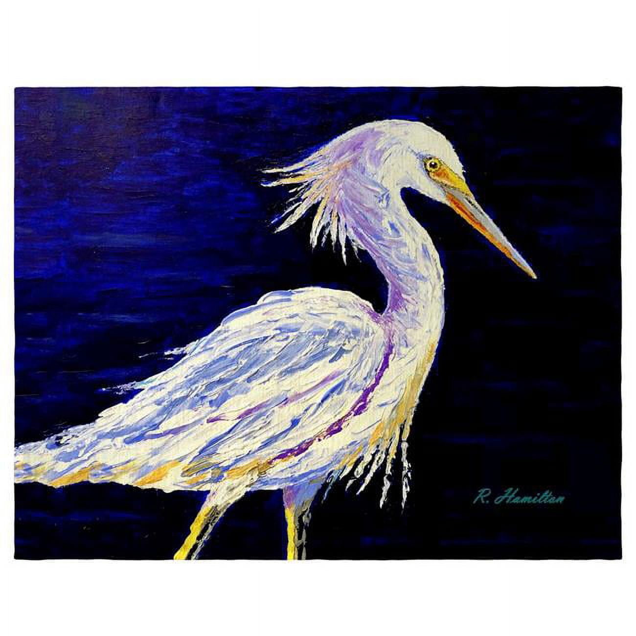 Picture of Betsy Drake PM1388 14 x 18 in. Palette Snowy Egret Place Mat - Set of 4