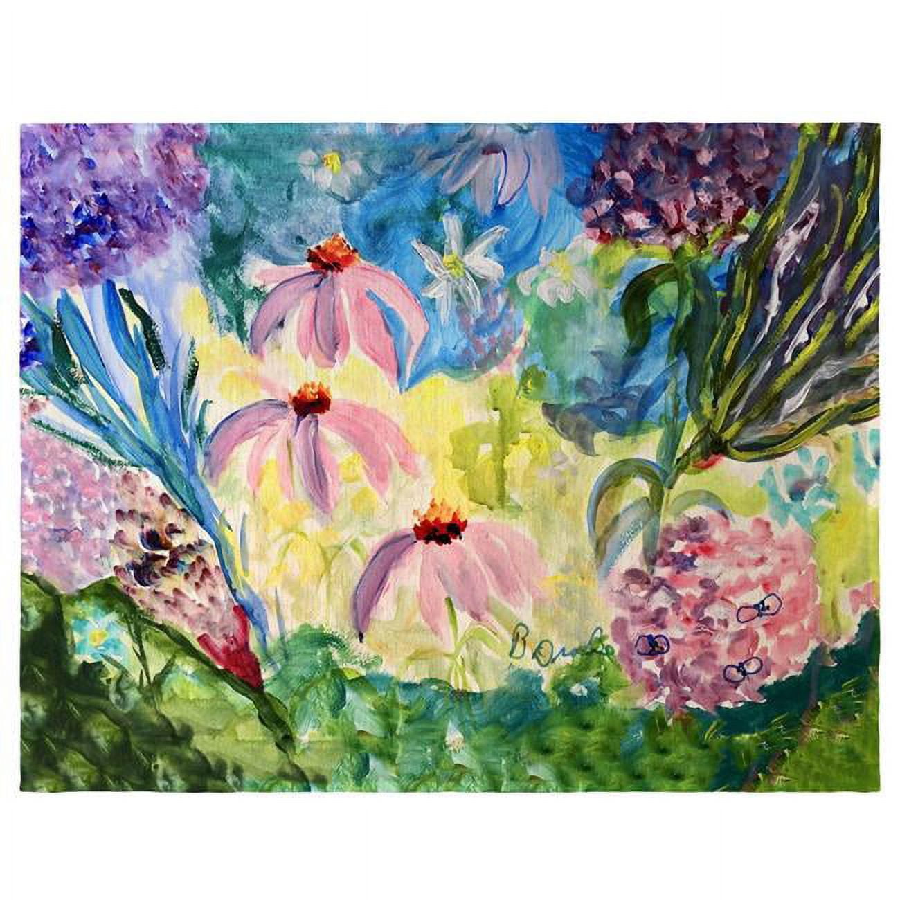 Picture of Betsy Drake PM1391 14 x 18 in. Pink Garden Place Mat - Set of 4
