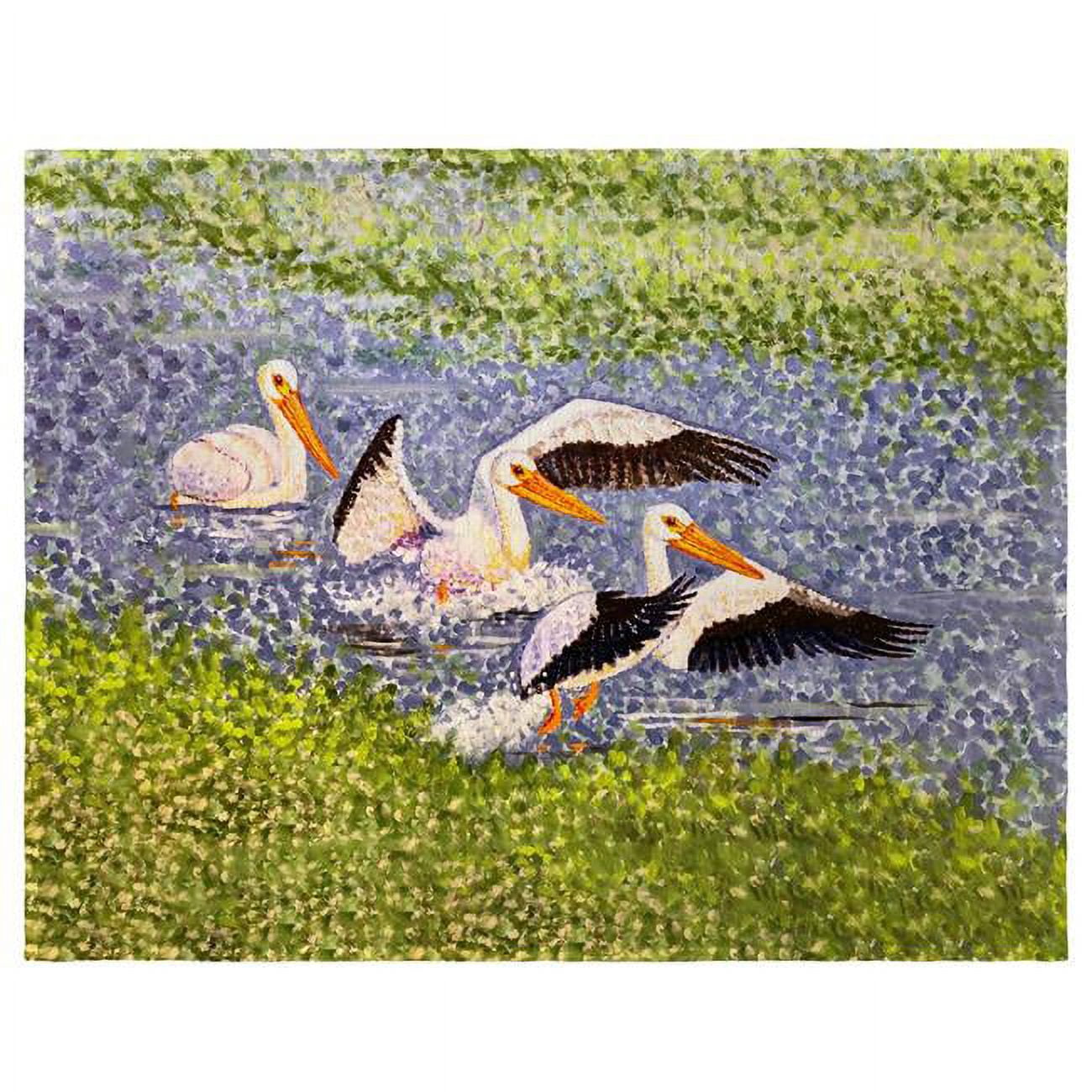 Picture of Betsy Drake PM1402 14 x 18 in. White Pelican Wings Place Mat - Set of 4