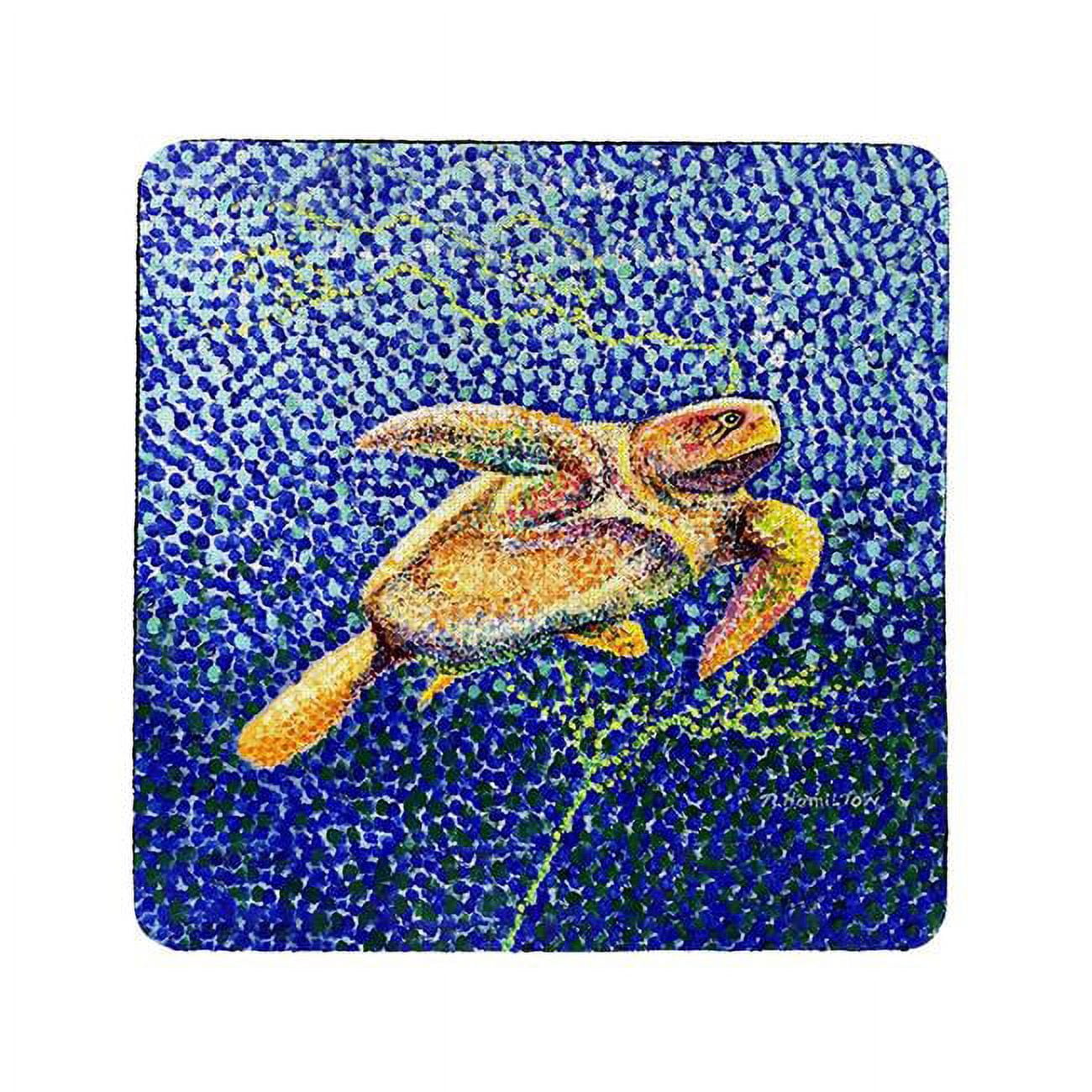 Picture of Betsy Drake CT1403 Pointillist Sea Turtle II Coaster - Set of 4