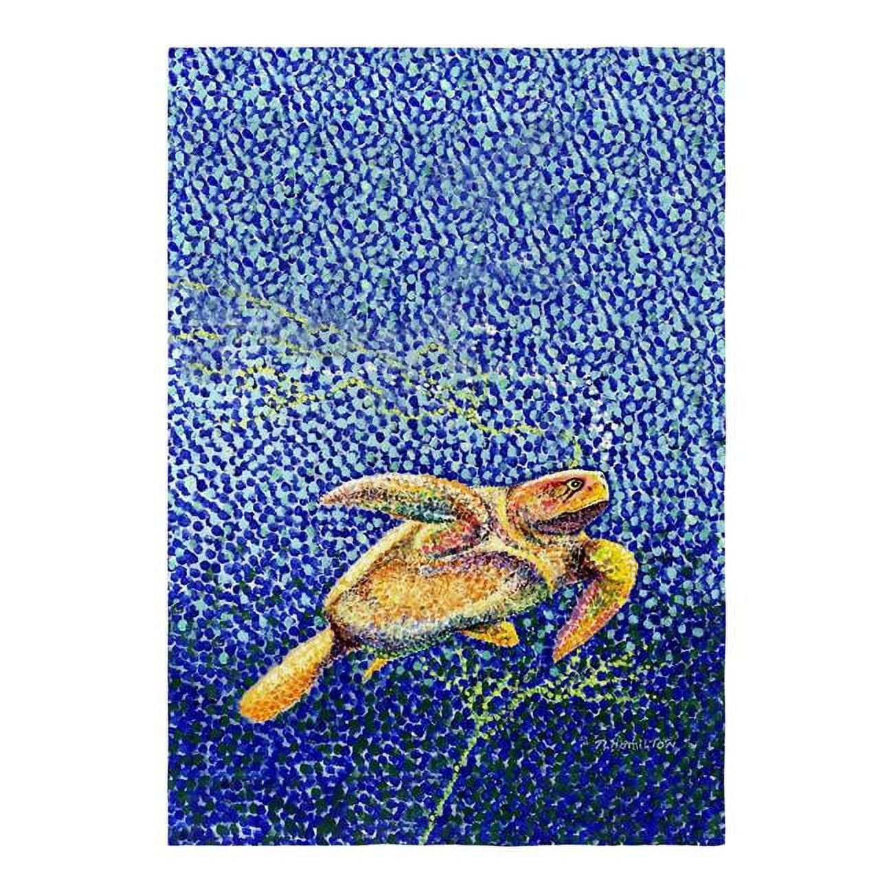 12.5 x 18 in. Pointillist Sea Turtle II Flag