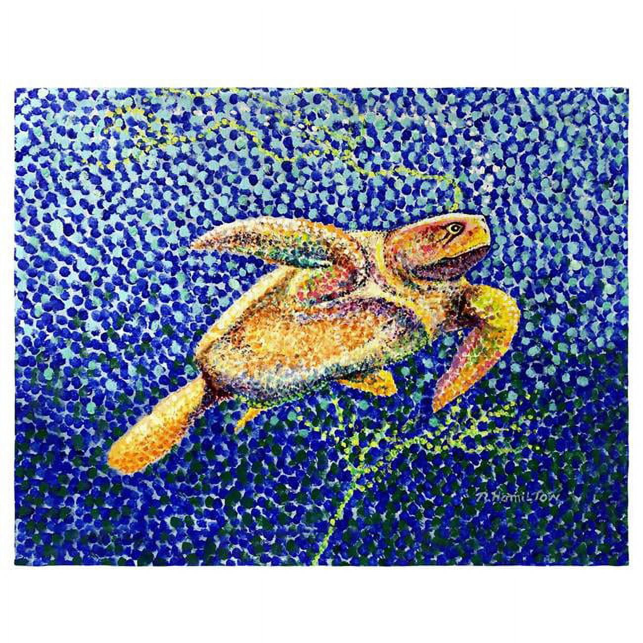 Picture of Betsy Drake PM1403 14 x 18 in. Pointillist Sea Turtle II Place Mat - Set of 4